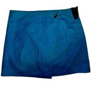 Loft aqua wrap skirt 16